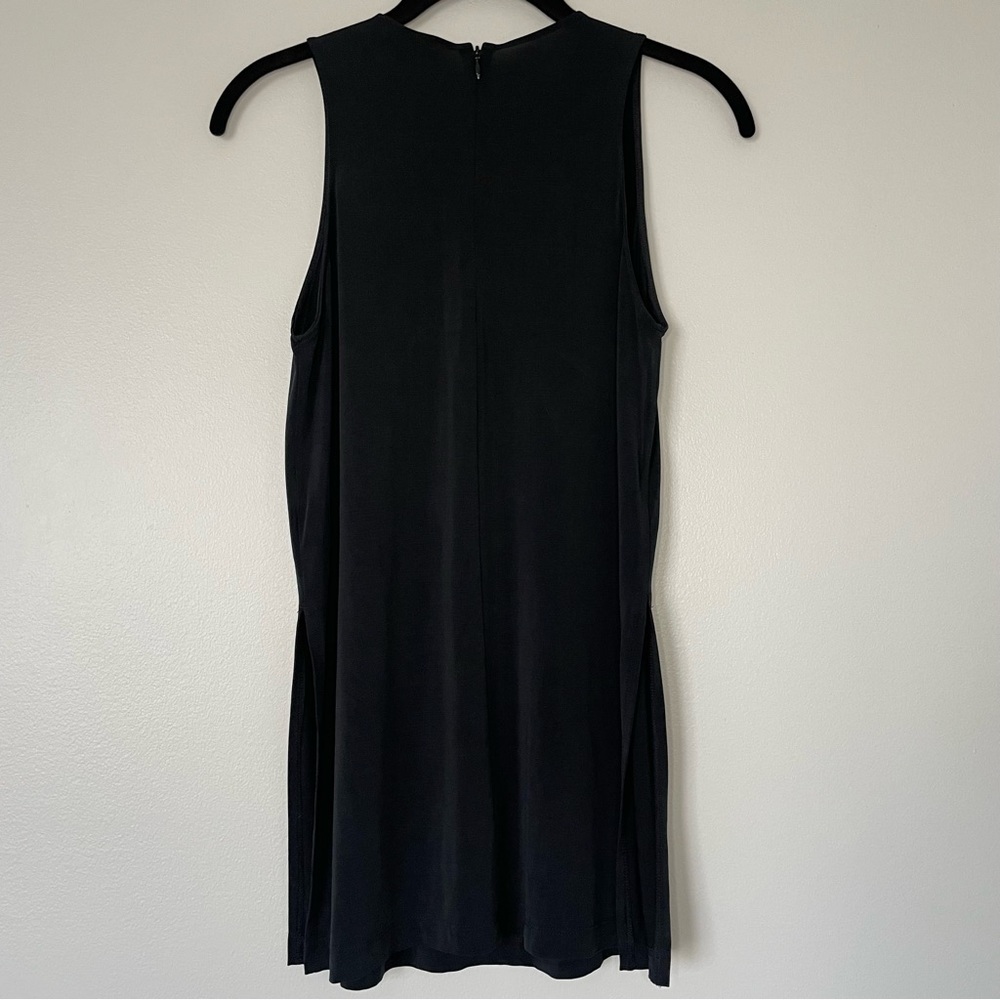 Aritzia Babaton Long Black Silky Vander Sleeveless Top View 3